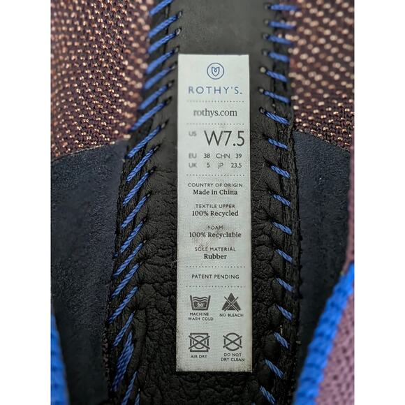 Rothy’s The Flat Eggplant Metallic Limited Edition Womens Size 7.5 Flats Retired - Picture 5 of 12